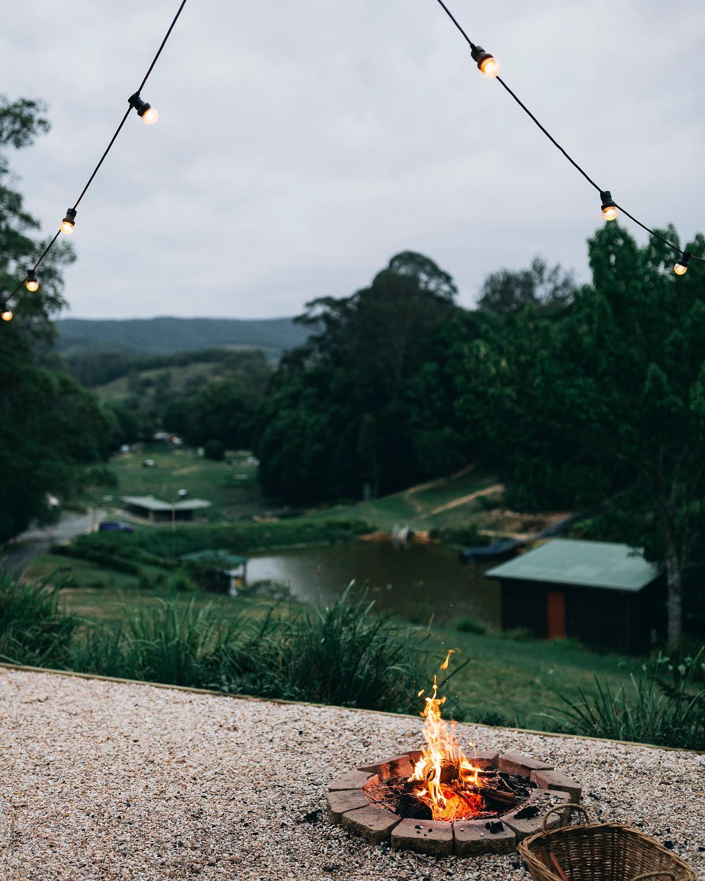 Hosanna farmstay campfire in tweed