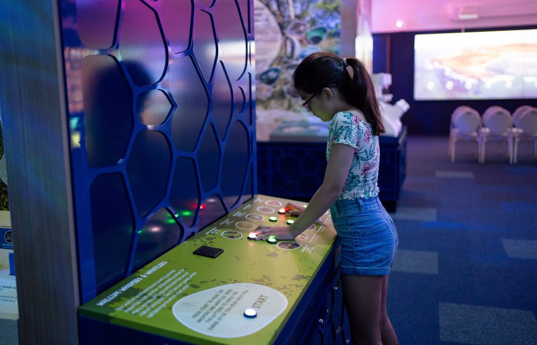 interactive display at marine discovery centre