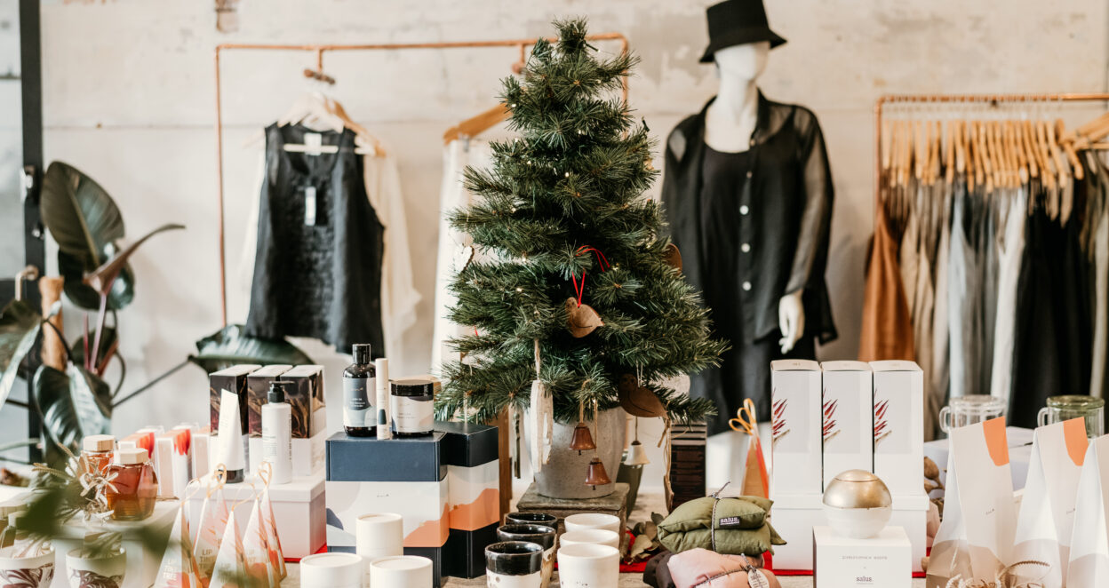 products on display in retail store