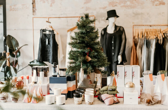 products on display in retail store