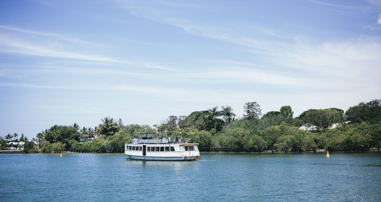 Boat on river at tweed heads